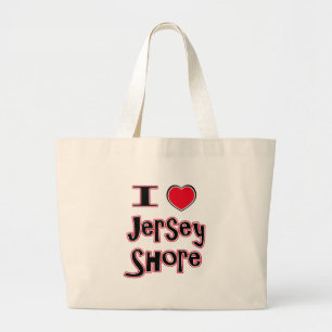 Bolso De Tela Gigante Amo el rojo de la orilla del jersey
