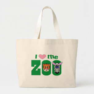 Bolso De Tela Gigante Amo el ZOO