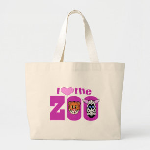 Bolso De Tela Gigante Amo el zoológico