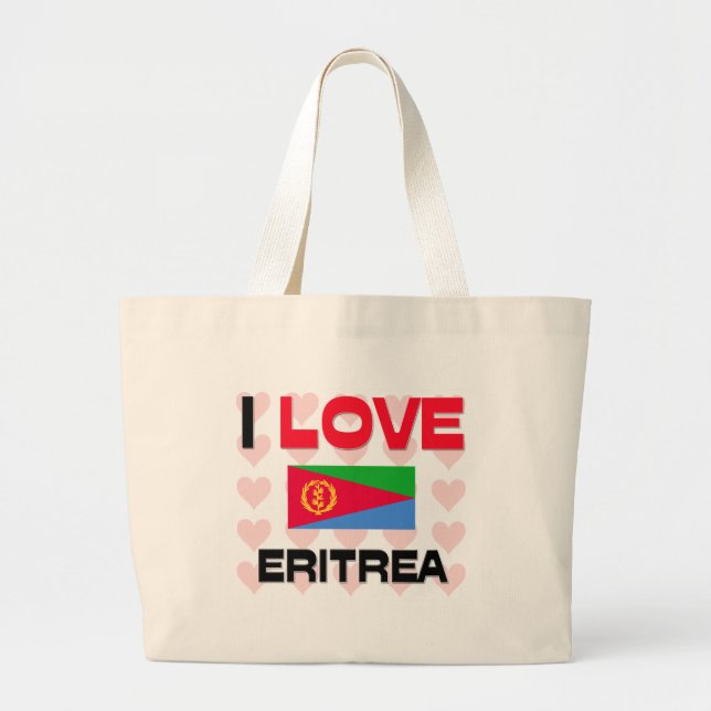 Bolso De Tela Gigante Amo Eritrea (Frente)