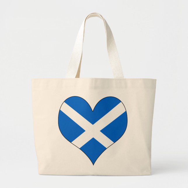 Bolso De Tela Gigante Amo Escocia (Frente)