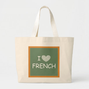 Bolso De Tela Gigante Amo francés