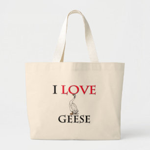 Bolso De Tela Gigante Amo gansos