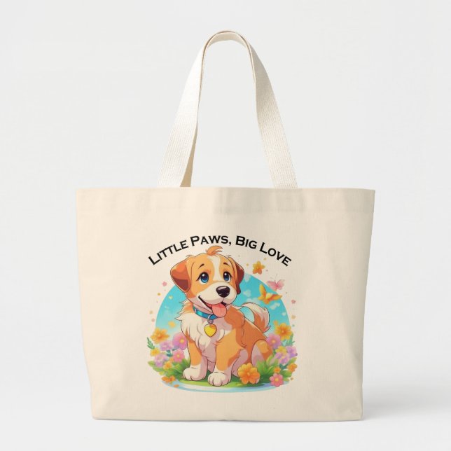 Bolso De Tela Gigante Amo grande de los cachorros (Frente)