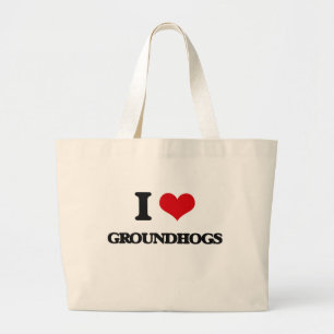Bolso De Tela Gigante Amo Groundhogs