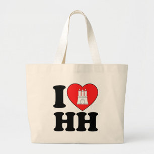 Bolso De Tela Gigante Amo Hamburgo (HH)