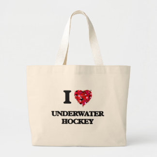 Bolso De Tela Gigante Amo hockey subacuático