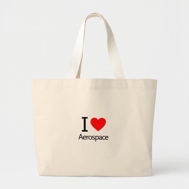 Bolso De Tela Gigante Amo la Aerospacia (Frente)