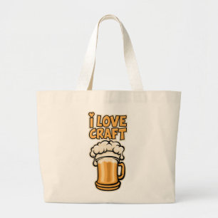 Bolso De Tela Gigante Amo La Cerveza Artesanal