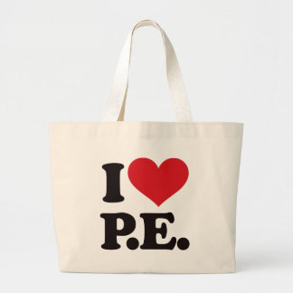 Bolso De Tela Gigante ¡Amo la educación física!
