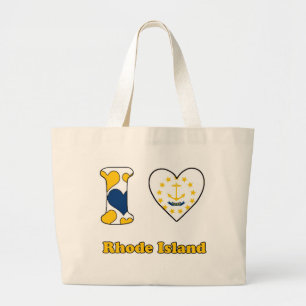 Bolso De Tela Gigante Amo la Isla Rhode