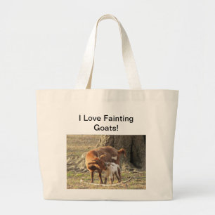 Bolso De Tela Gigante Amo las cabras de desfallecimiento - tote enorme