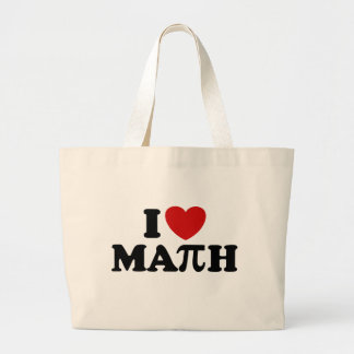 Bolso De Tela Gigante Amo las matemáticas
