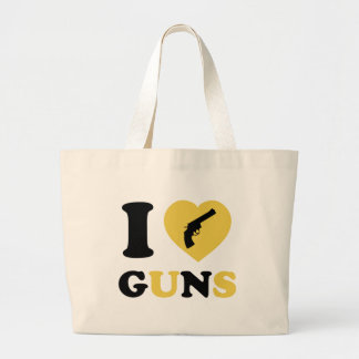Bolso De Tela Gigante Amo los armas