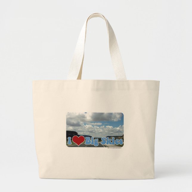 Bolso De Tela Gigante Amo los cielos grandes (Frente)