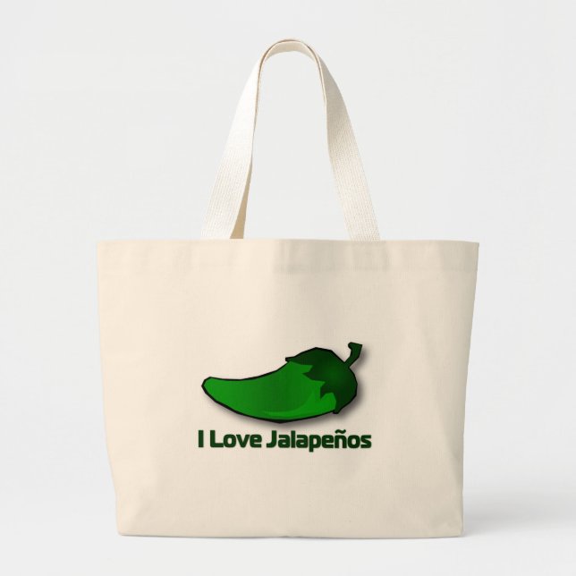 Bolso De Tela Gigante Amo los Jalapenos (Frente)