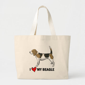 Bolso De Tela Gigante Amo mi beagle