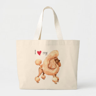 Bolso De Tela Gigante Amo mi caniche de juguete