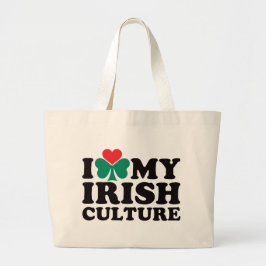 Bolso De Tela Gigante Amo mi cultura irlandesa