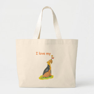 Bolso De Tela Gigante Amo mi fox terrier de Wirehair