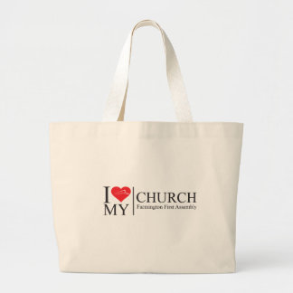 Bolso De Tela Gigante Amo mi iglesia