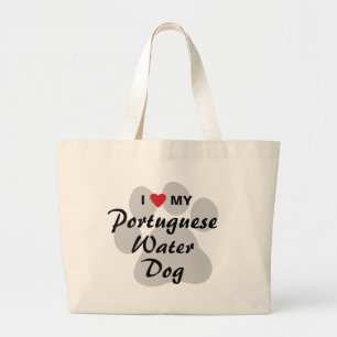 Bolso De Tela Gigante Amo mi perro de agua portugués