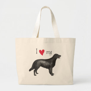 Bolso De Tela Gigante Amo mi perro perdiguero Plano-Revestido