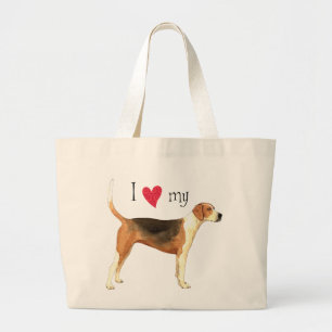 Bolso De Tela Gigante Amo mi raposero americano