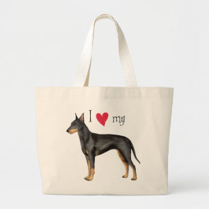 Bolso De Tela Gigante Amo mi Terrier Manchester