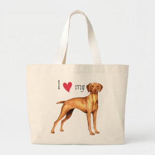 Bolso De Tela Gigante Amo mi Vizsla