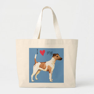 Bolso De Tela Gigante Amo mi Zorro Suave Terrier