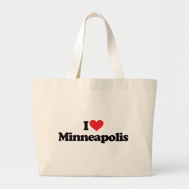 Bolso De Tela Gigante Amo Minneapolis (Frente)