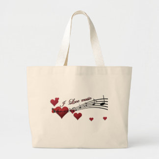 Bolso De Tela Gigante Amo música