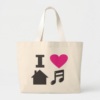 Bolso De Tela Gigante Amo música de la casa