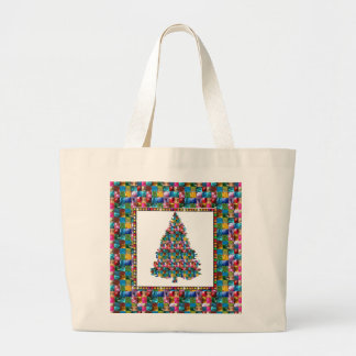 Bolso De Tela Gigante AMO NAVIDAD: ÁRBOL jadded con las GEMAS de la JOYA