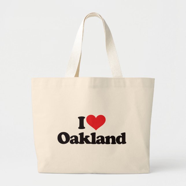 Bolso De Tela Gigante Amo Oakland (Frente)