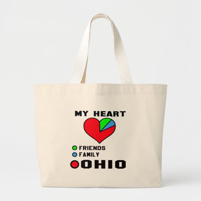 Bolso De Tela Gigante Amo Ohio (Frente)