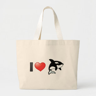 Bolso De Tela Gigante Amo orcas