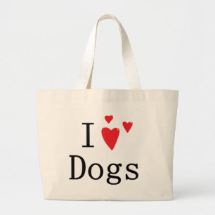 Bolso De Tela Gigante Amo perros