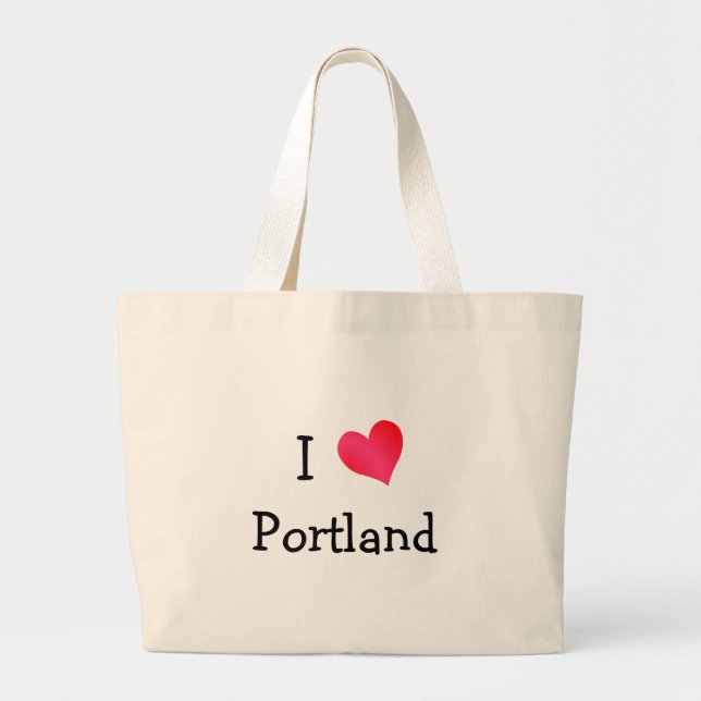 Bolso De Tela Gigante Amo Portland (Frente)