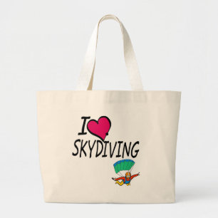Bolso De Tela Gigante Amo Skydiving