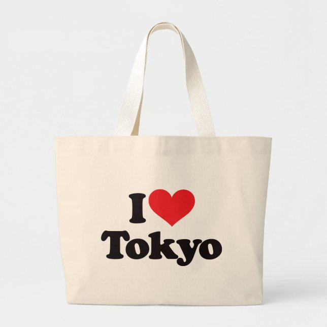 Bolso De Tela Gigante Amo Tokio (Frente)