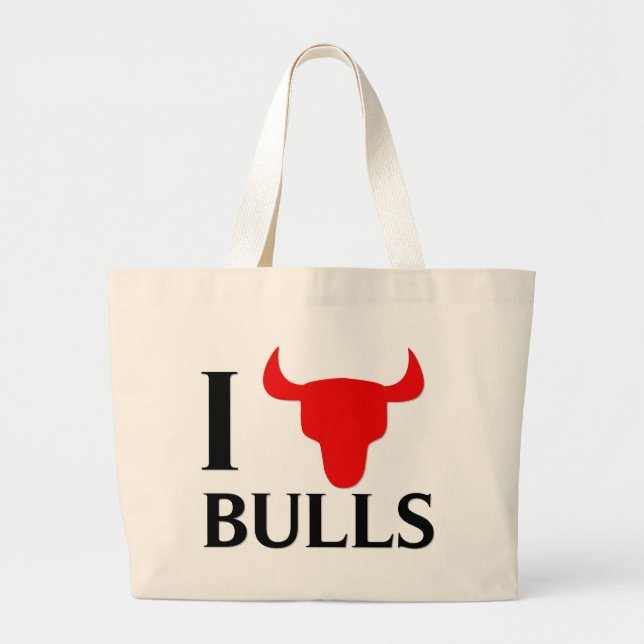 Bolso De Tela Gigante Amo toros (Frente)