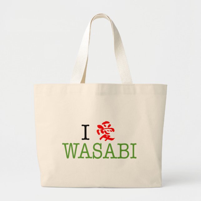 Bolso De Tela Gigante Amo Wasabi (Frente)