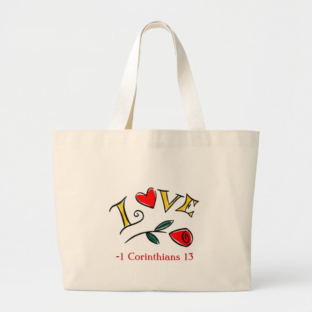 BOLSO DE TELA GIGANTE AMOR (Frente)