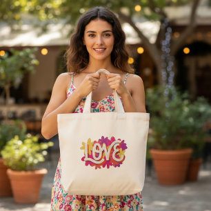BOLSO DE TELA GIGANTE AMOR
