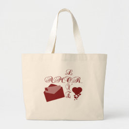 Bolso De Tela Gigante Amor Amor Valentine Design