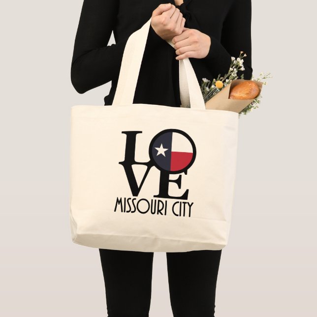 Bolso De Tela Gigante AMOR Ciudad de Misuri Texas (Anverso (producto))