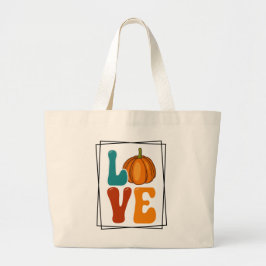 Bolso De Tela Gigante Amor de calabaza otoño