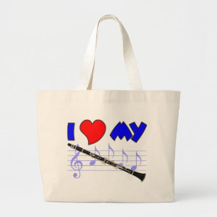 Bolso De Tela Gigante Amor del Clarinet